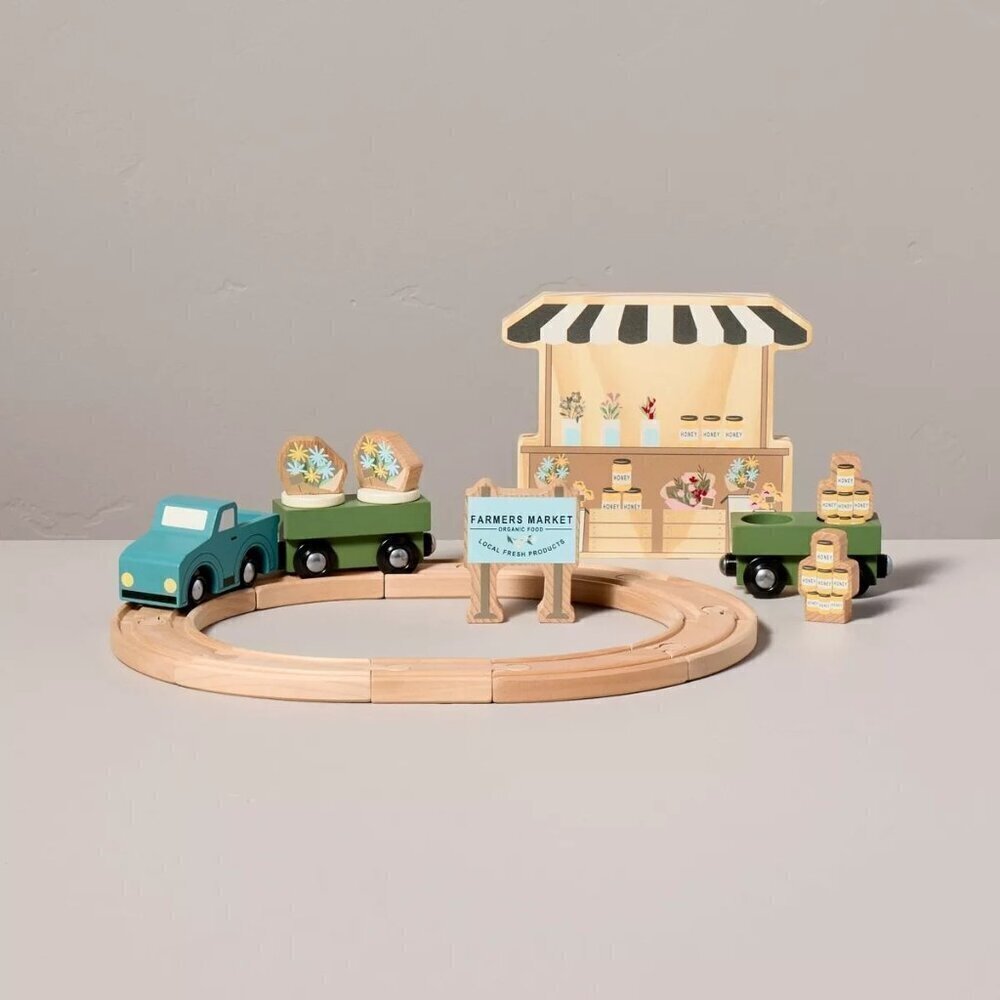 Wood Farmer’s Market Train Playset 21pc – Hearth‎ Hand Magnolia – Target Kids